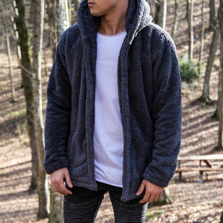 Reversible Hooded Fleece Jacket For Men