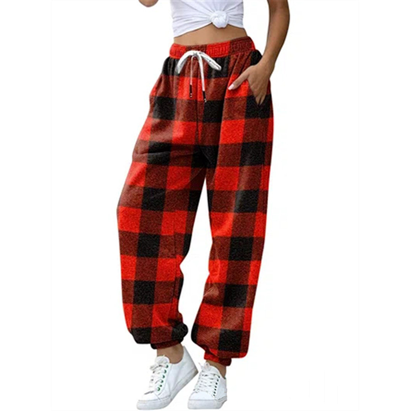Christmas Theme Printed Sweatpants Casual Pants