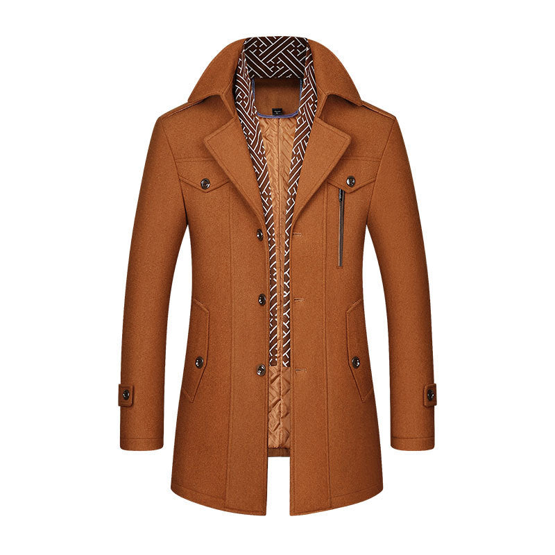 Men's Casual Slim Fit Wool Jacket