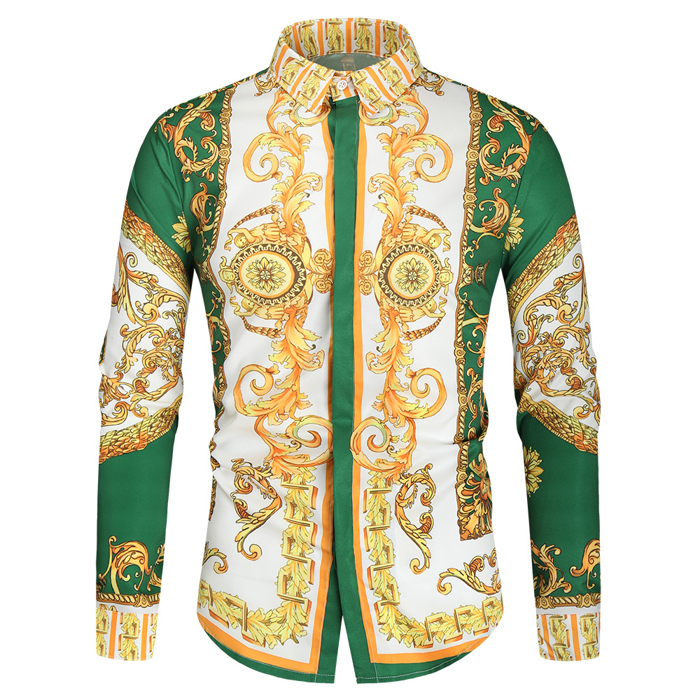 Men's Long Sleeve Printed Shirt