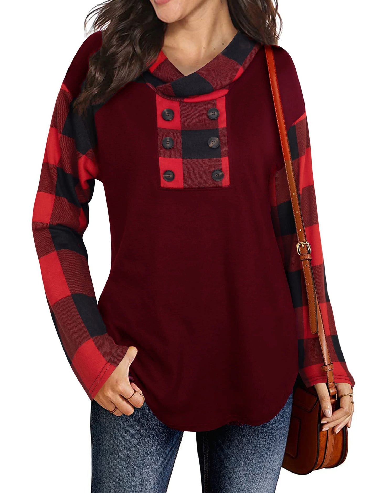 Women's Casual Plaid Hoodie