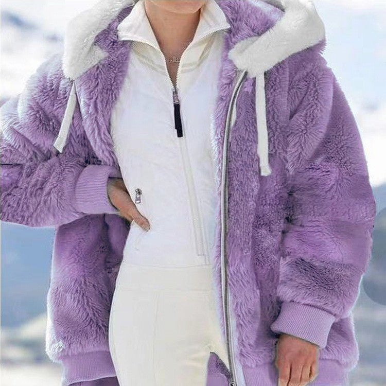 Women's Casual Loose Plush Cardigan Jacket