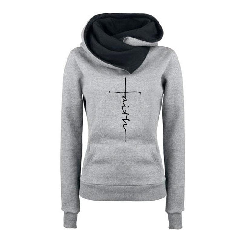 Womens Faith Hoodie Sports Casual Sweater