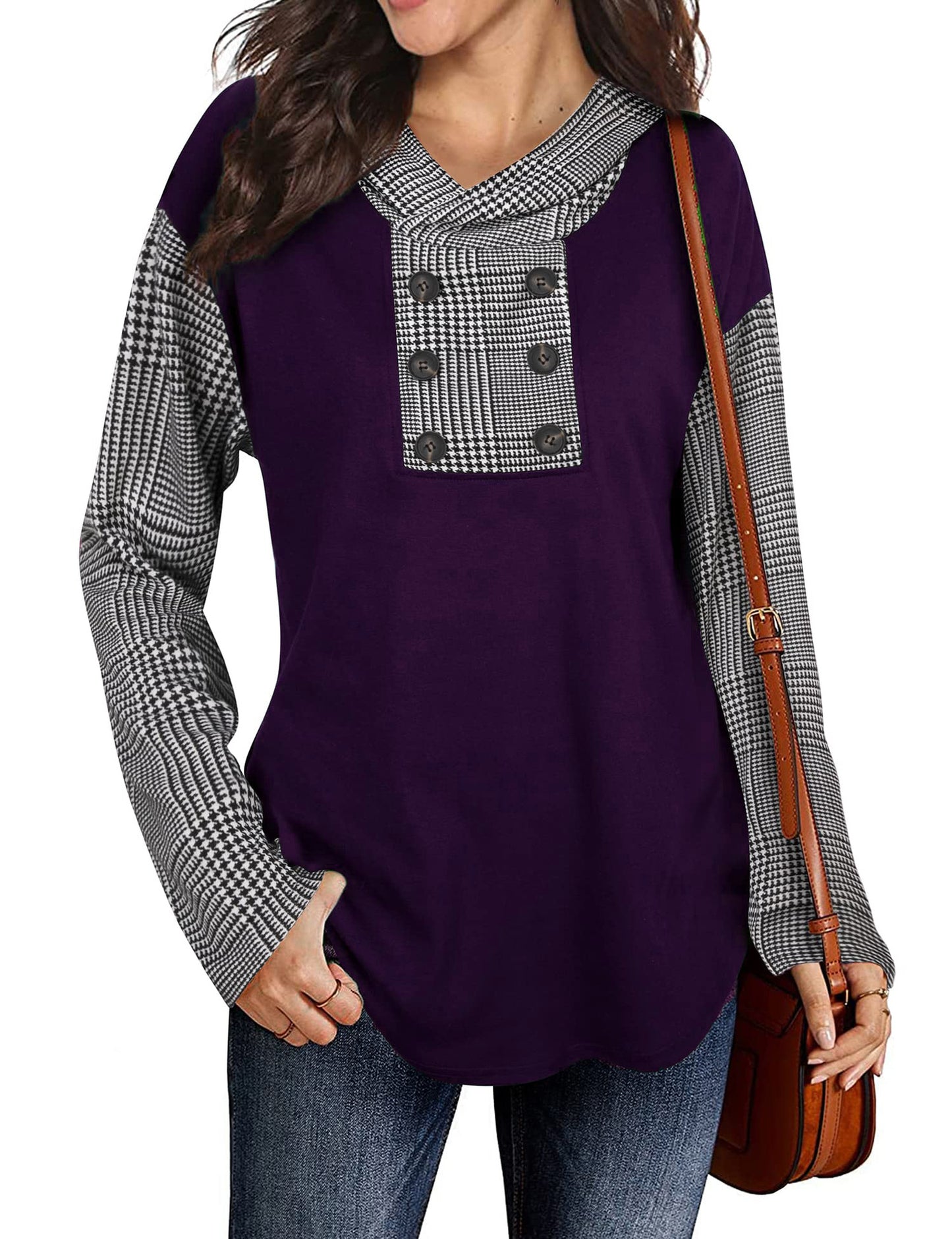 Women's Casual Plaid Hoodie