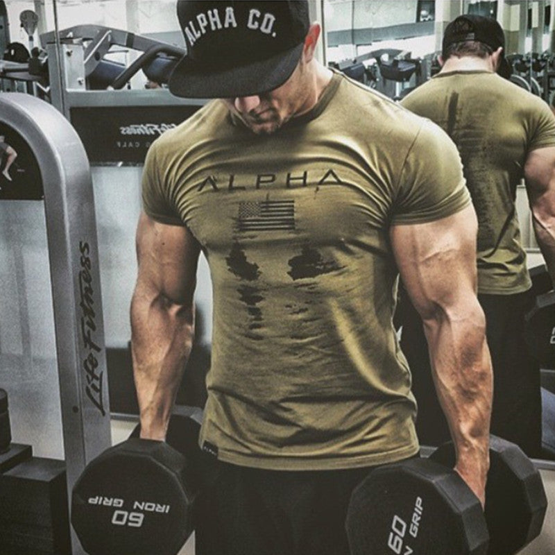 Men's Running Training Stretch Short Sleeve T-shirt