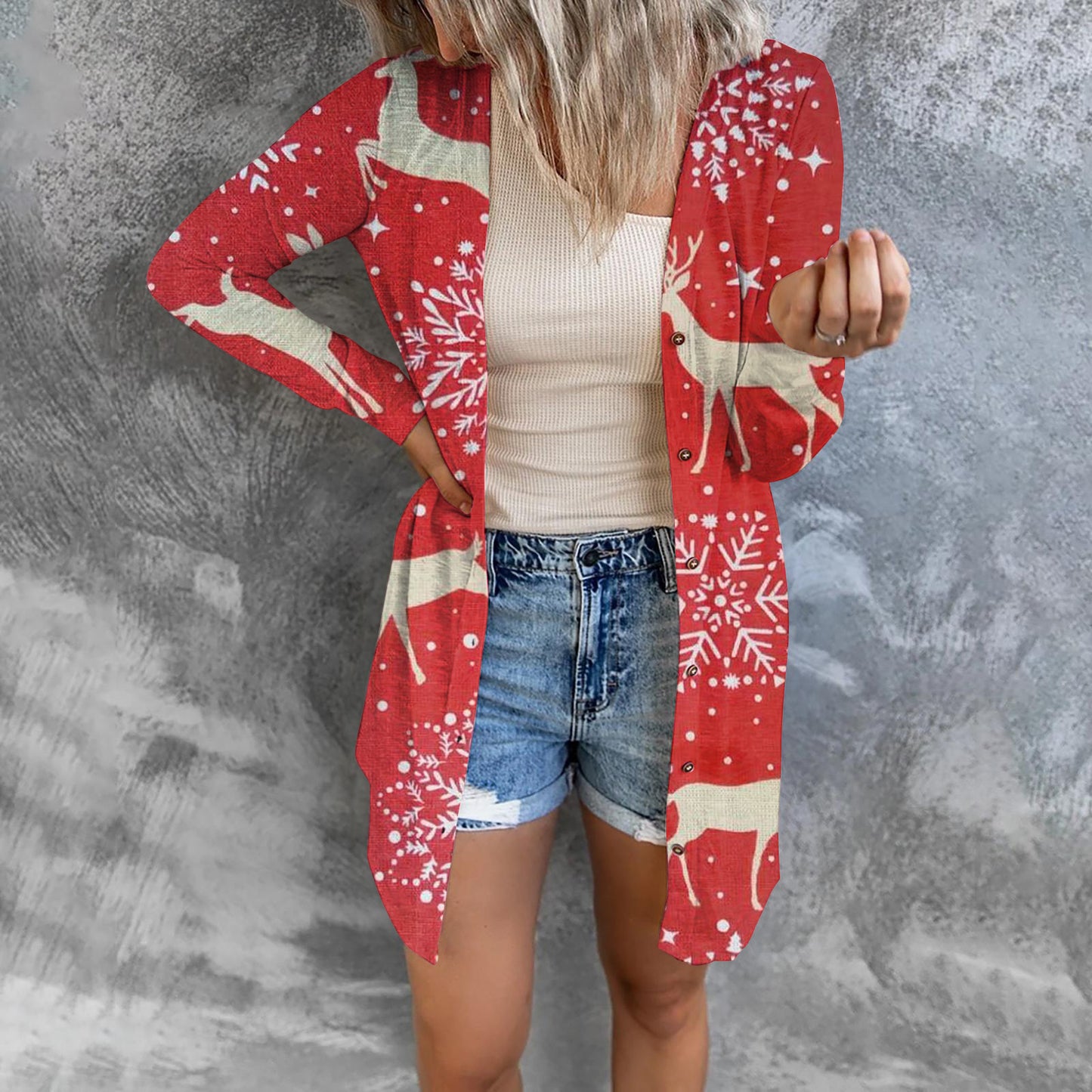 Women's Christmas Casual Cardigan Jacket