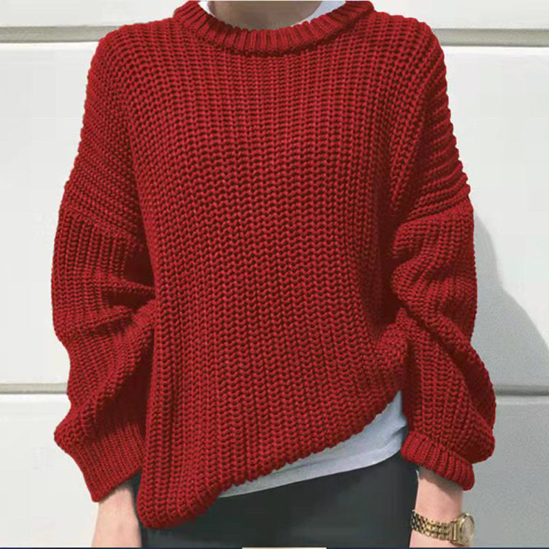 Autumn Women's Pullover Knitted Top