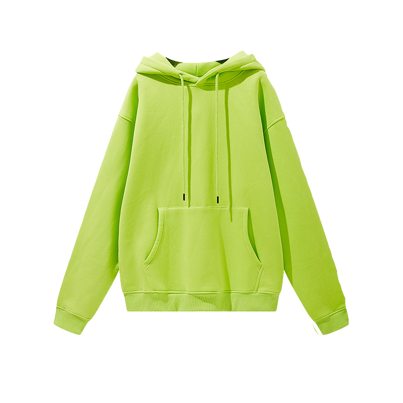 Unisex Solid Color Thick Hooded Sweater