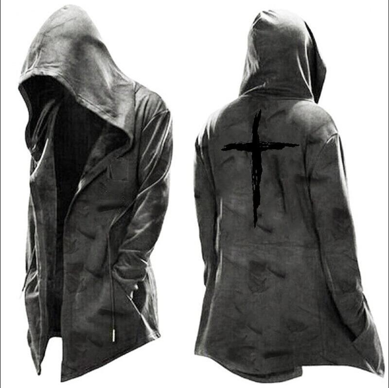 Men's Long Hooded Cardigan Jacket