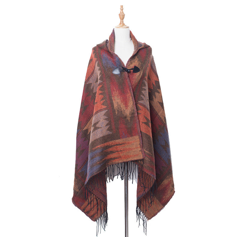 Bohemian National Style Poncho For Women