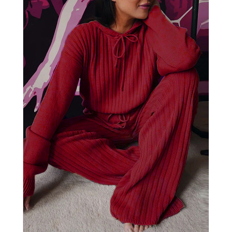Women's Long Sleeve Loose Hooded Casual Suit