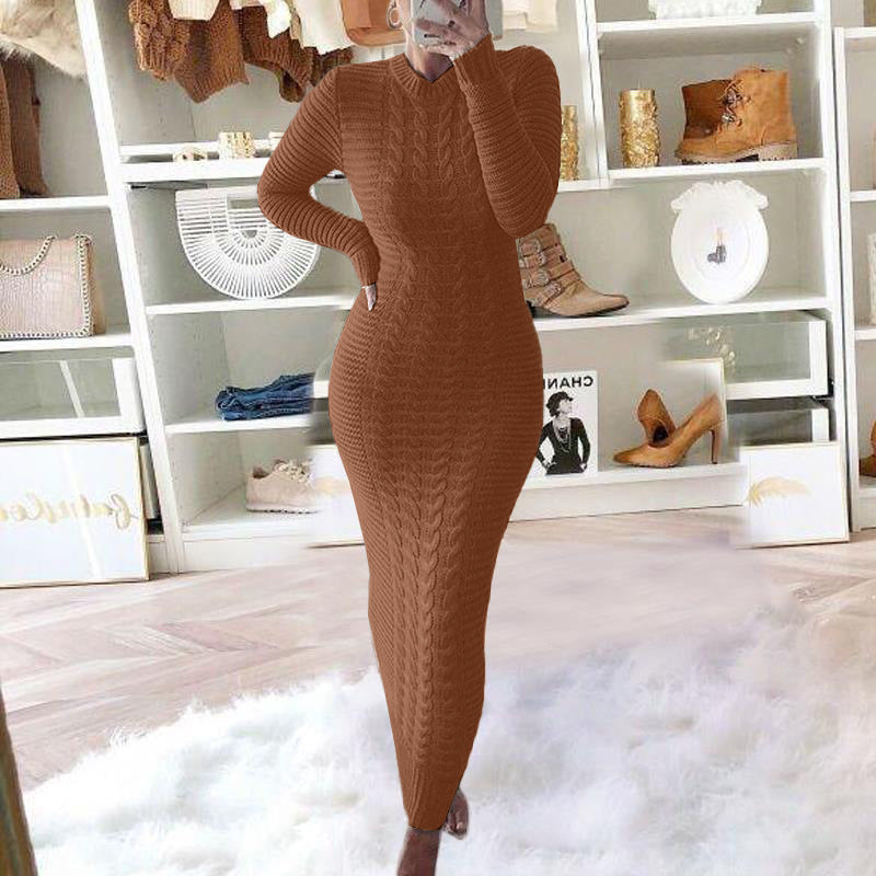 Women's Slim Fit Casual Knit Dress