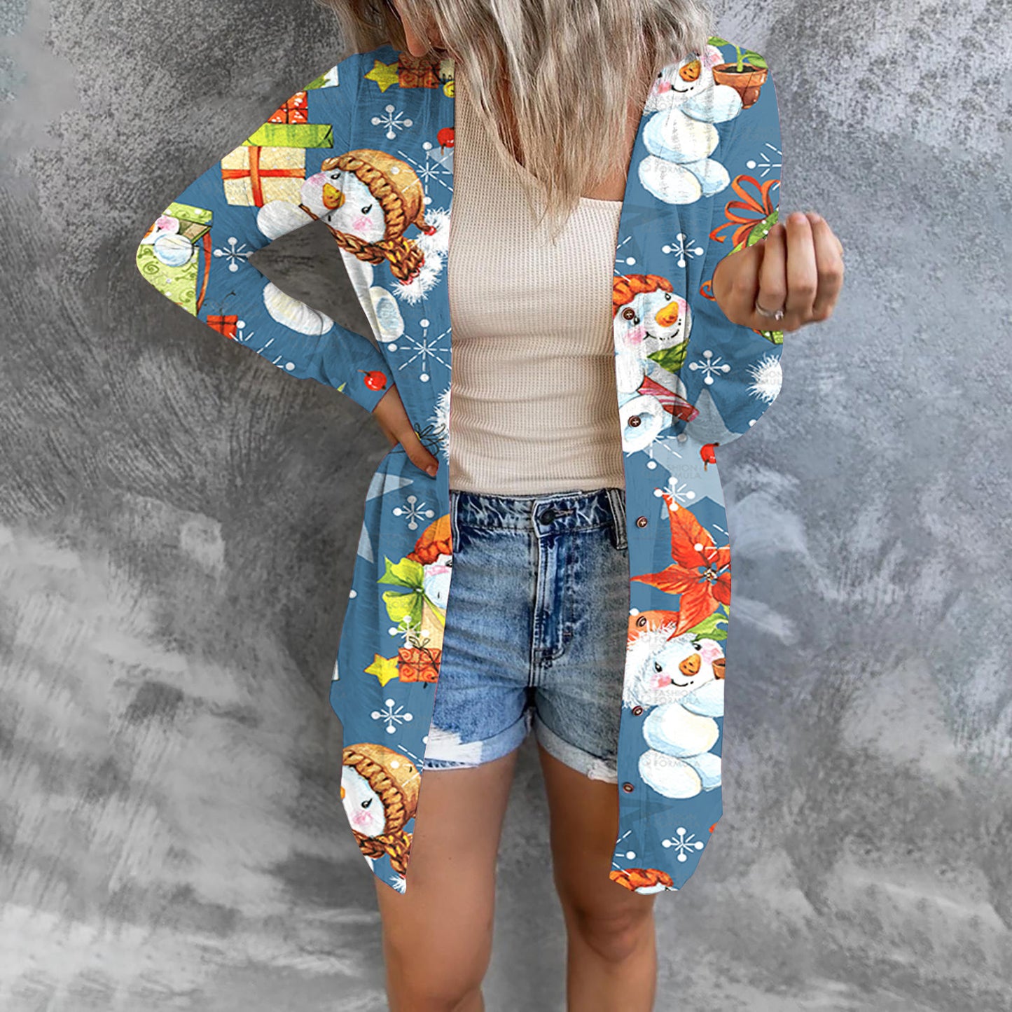 Women's Christmas Casual Cardigan Jacket