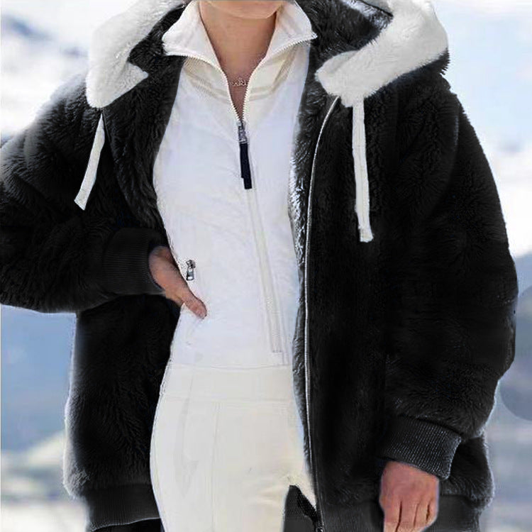 Women's Casual Loose Plush Cardigan Jacket