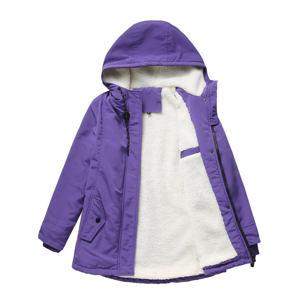 Slim Fit Stand Collar Leather Jacket For Women