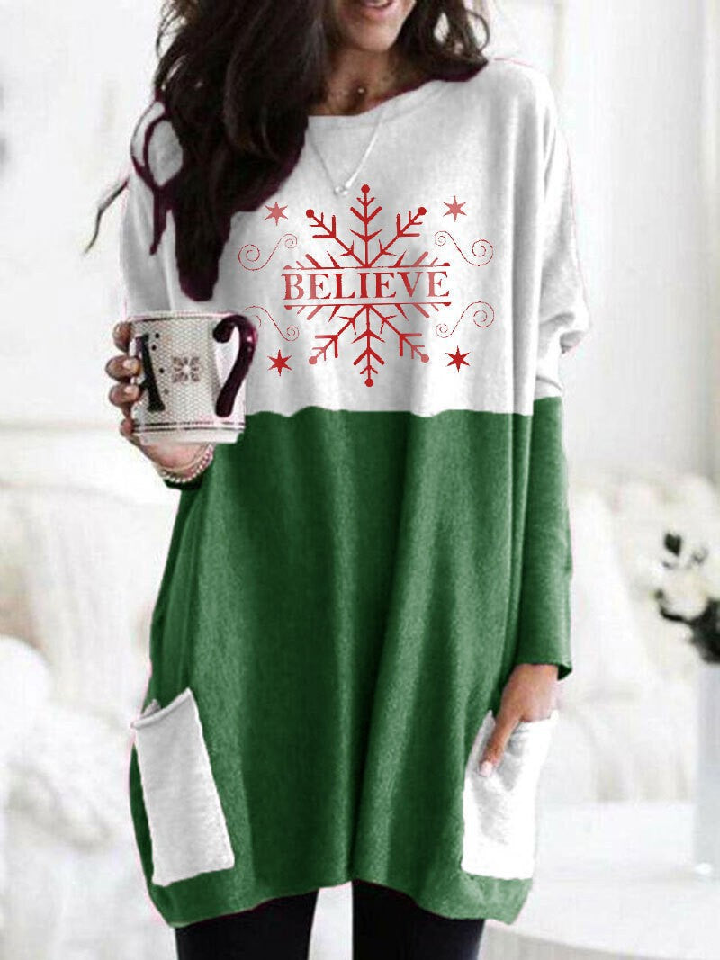 Women's Casual Loose Christmas T-Shirt