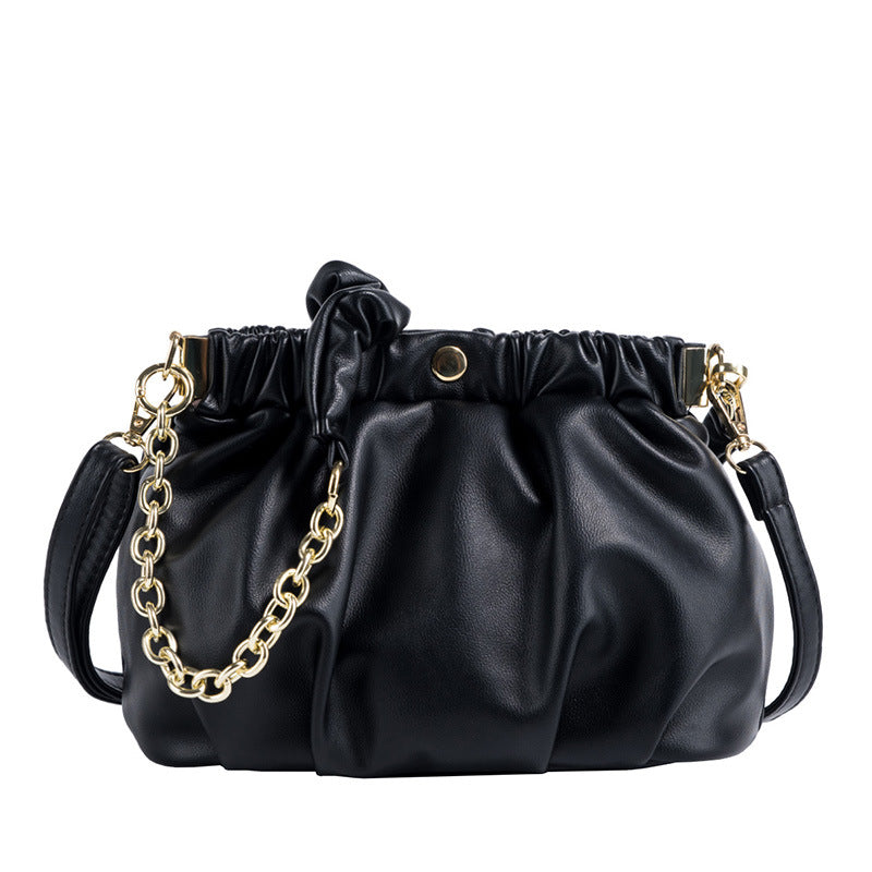 Woman Fold Cloud Oblique Hanging Bag Handbag
