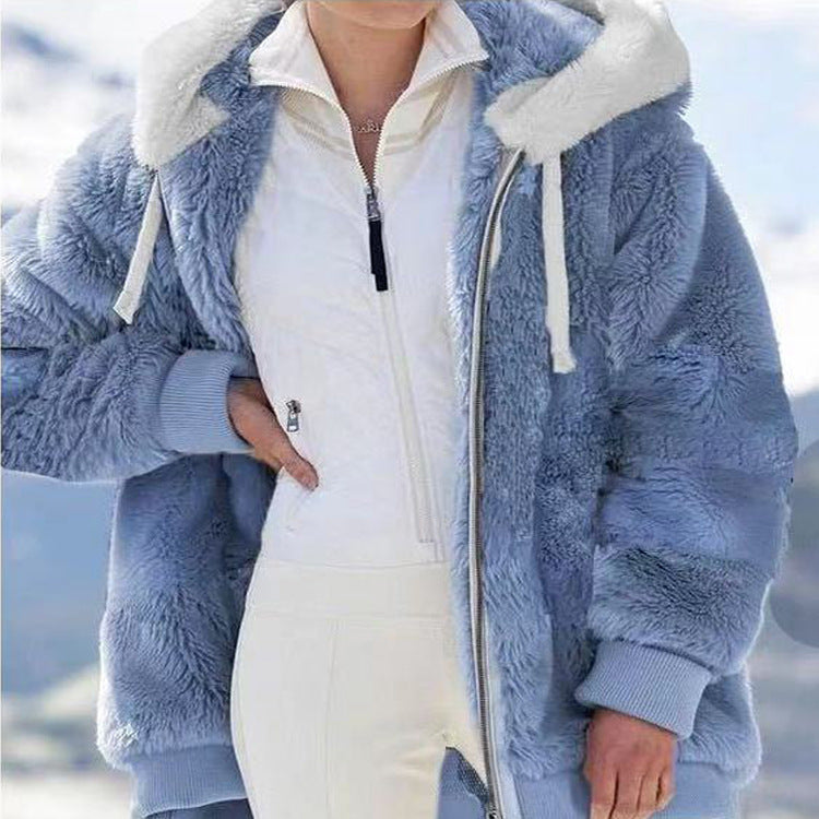 Women's Casual Loose Plush Cardigan Jacket