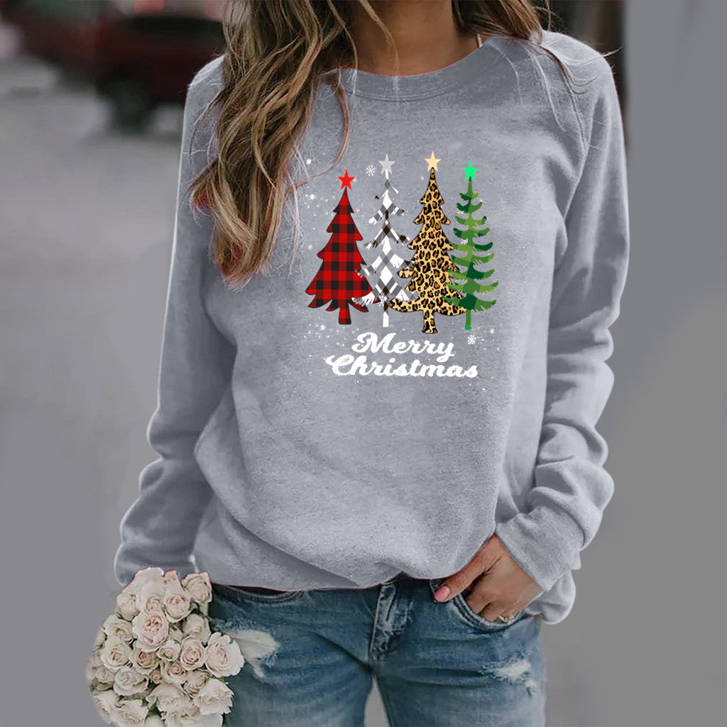 Merry Christmas Tree Round Neck Sweater