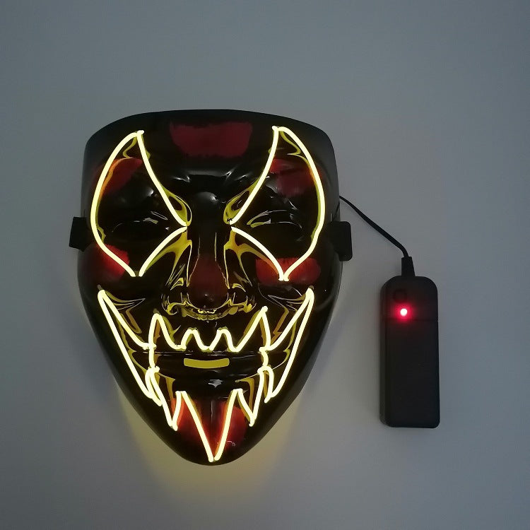 Halloween Clowing Cool Mask Flashing Blood Horror Thriller Flashing LED Mask