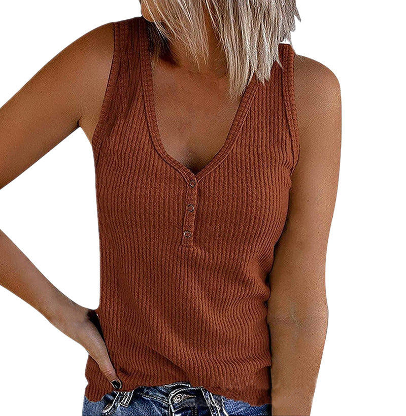 Women's V-Neck Sleeveless T-Shirt