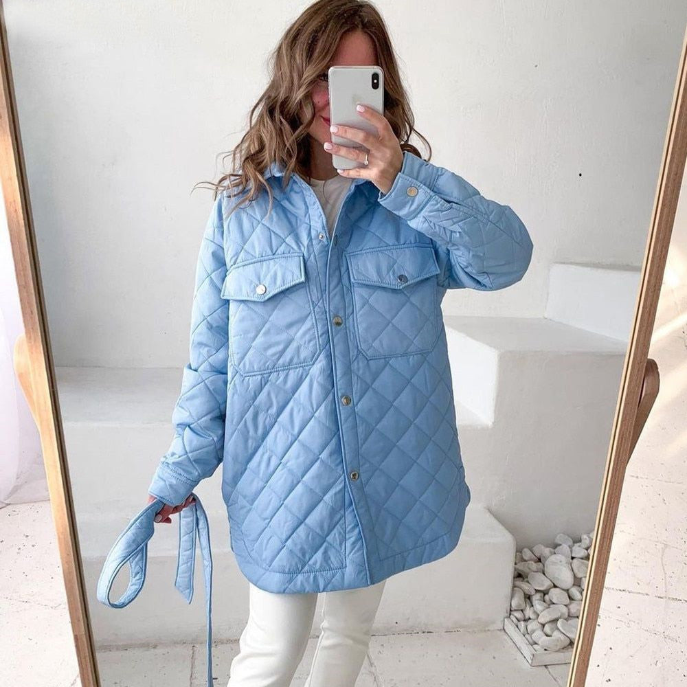 Winter Casual Lace-Up Cardigan Jacket For Women