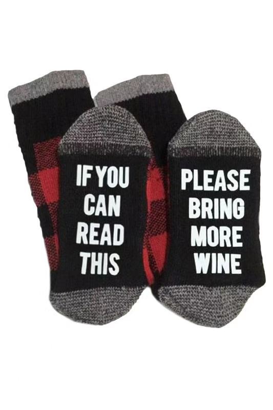 IF YOU Can Read This Christmas Glue Letter Socks