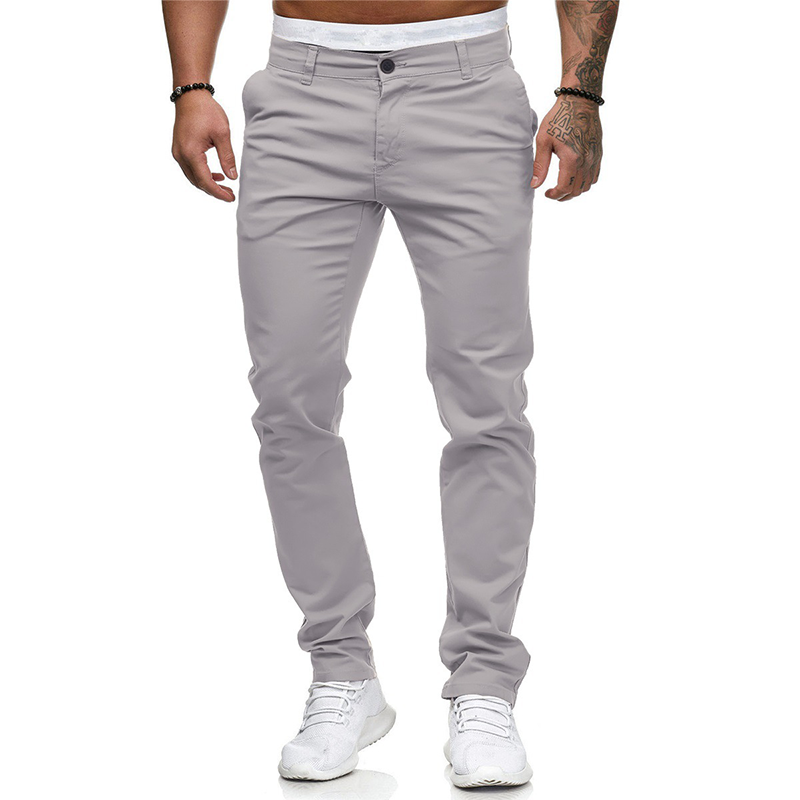 Men's Slim Casual Solid Color Trousers