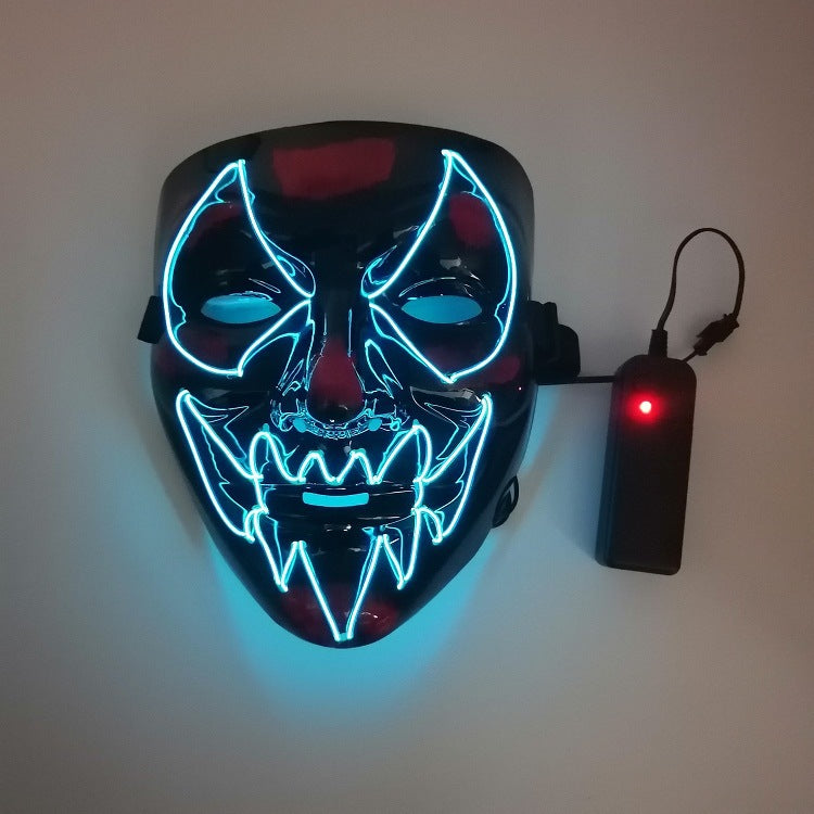 Halloween Clowing Cool Mask Flashing Blood Horror Thriller Flashing LED Mask