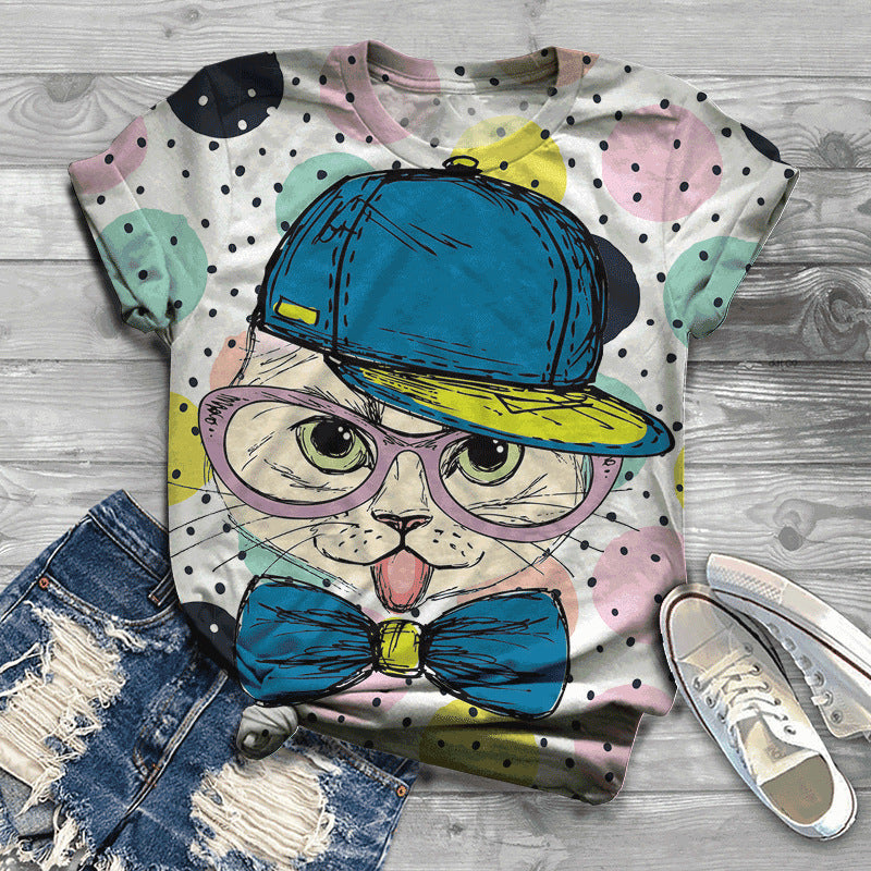Women's Casual 3D Printed T-Shirt