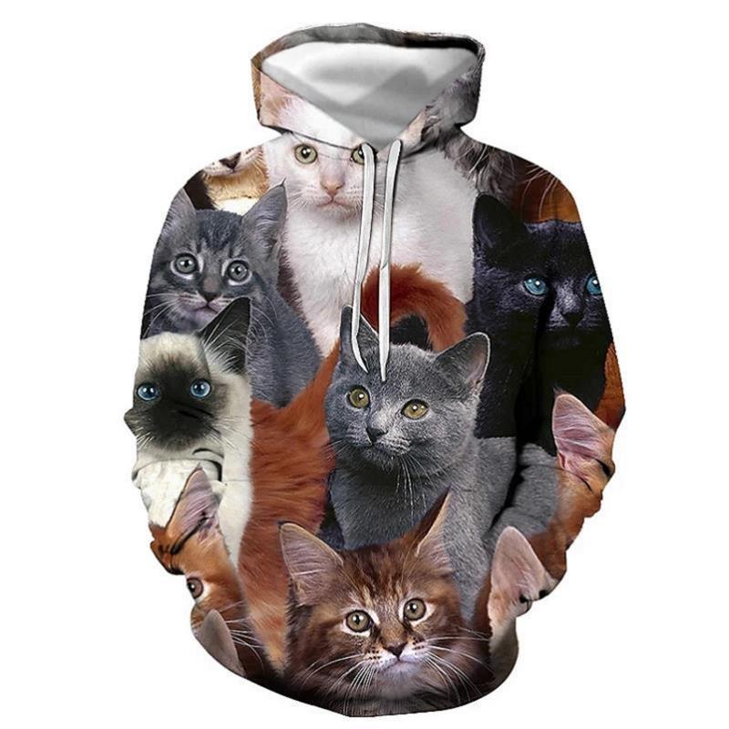 Men's 3D Printed Hoodie Cross Border Long Sleeve Sweatshirt