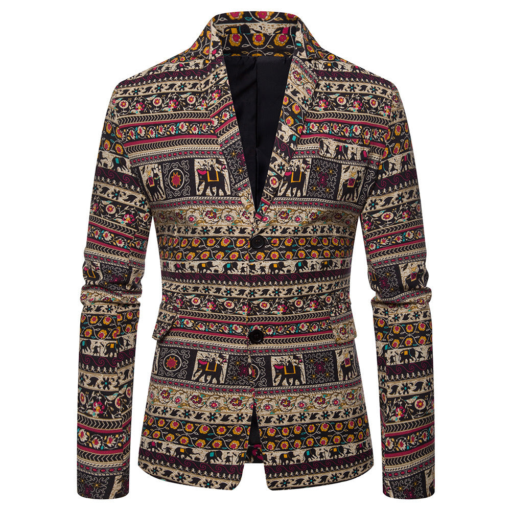Men's Ethnic Style Slim Formal Jacket