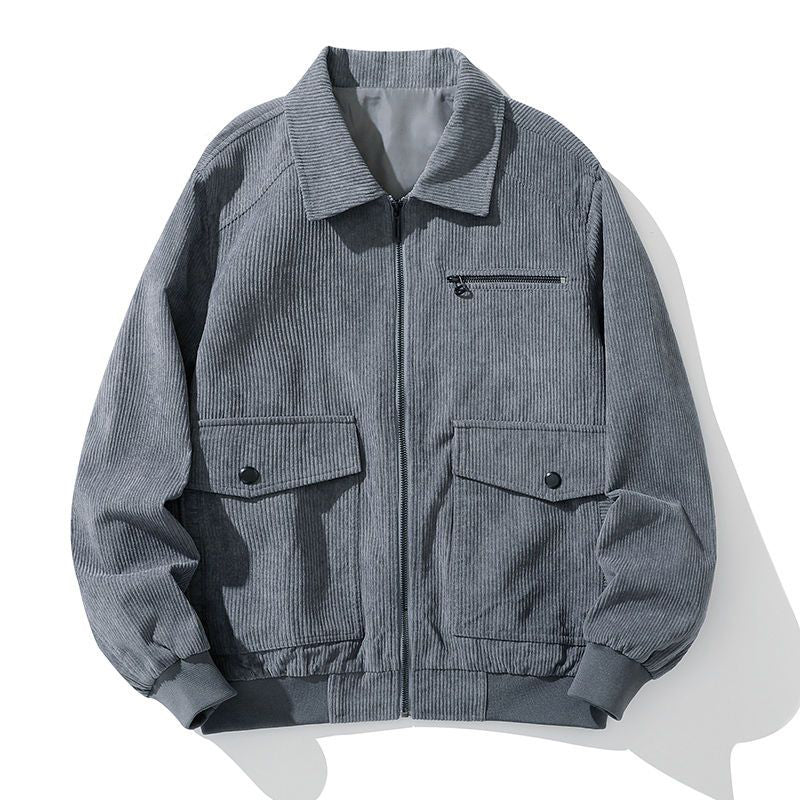 Men's Corduroy Cardigan Pocket Casual Jacket