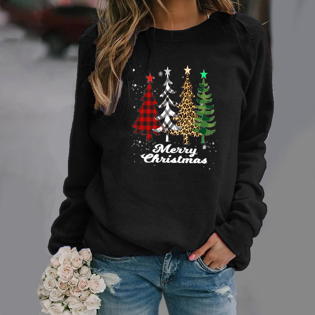 Merry Christmas Tree Round Neck Sweater