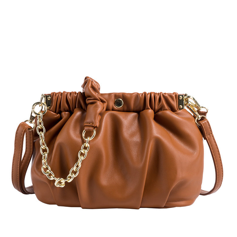 Woman Fold Cloud Oblique Hanging Bag Handbag