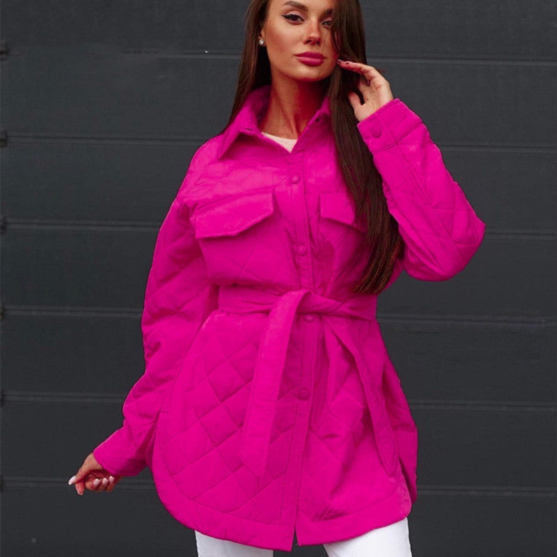 Winter Casual Lace-Up Cardigan Jacket For Women