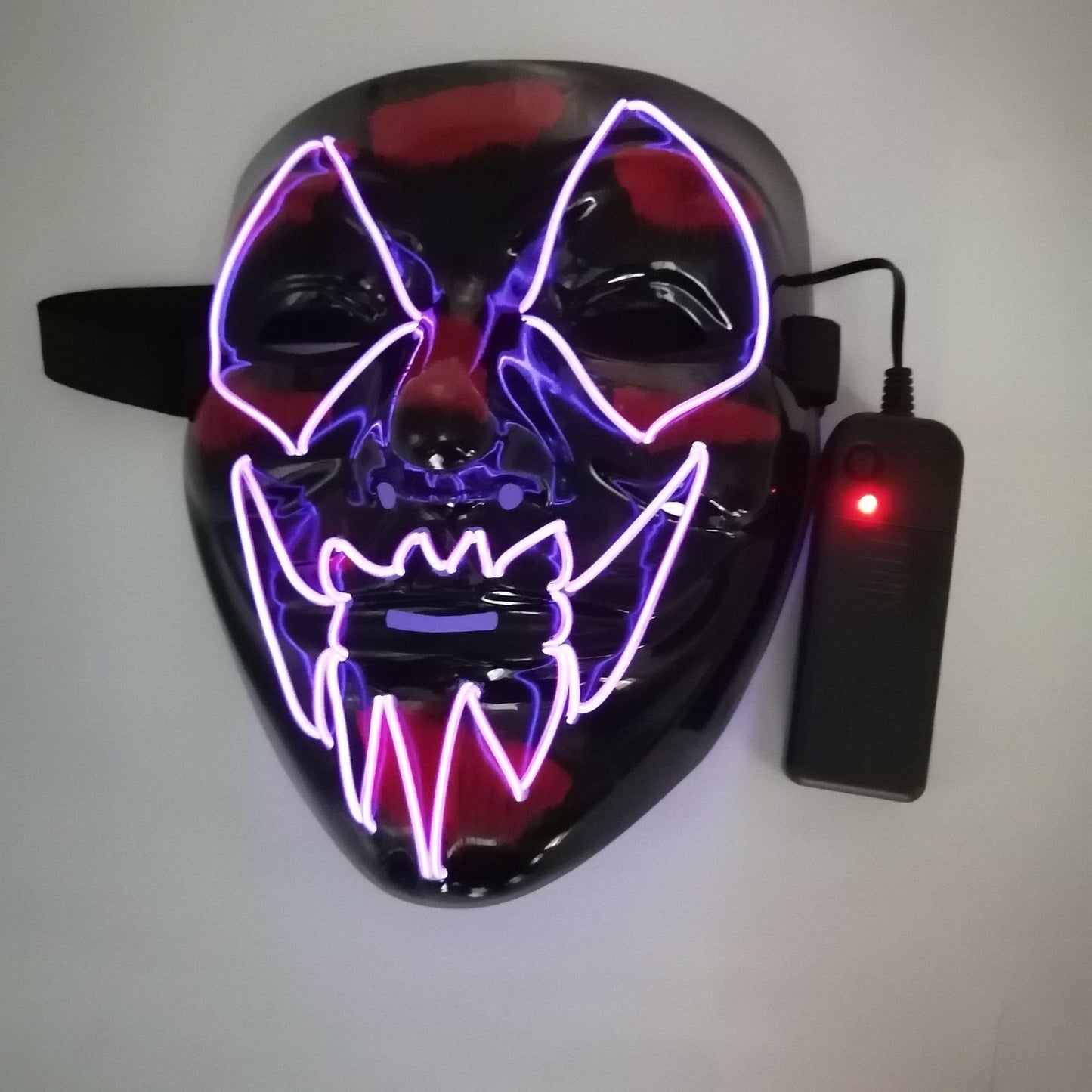 Halloween Clowing Cool Mask Flashing Blood Horror Thriller Flashing LED Mask