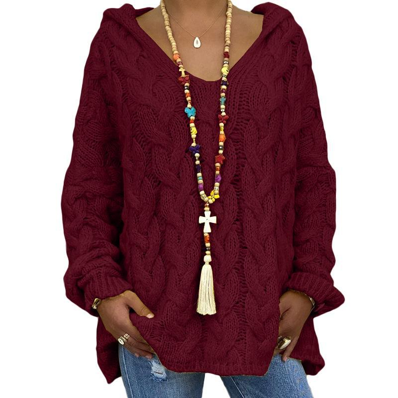 Women's Autumn Hooded Knitted Sweater