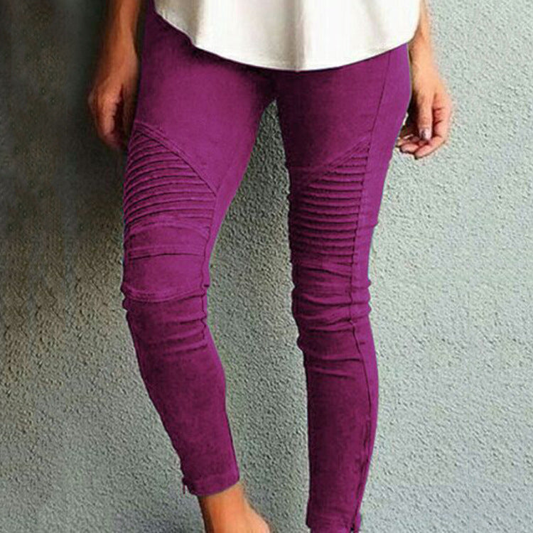 Women's Casual Leggings Slim-fitting Elastic Pants