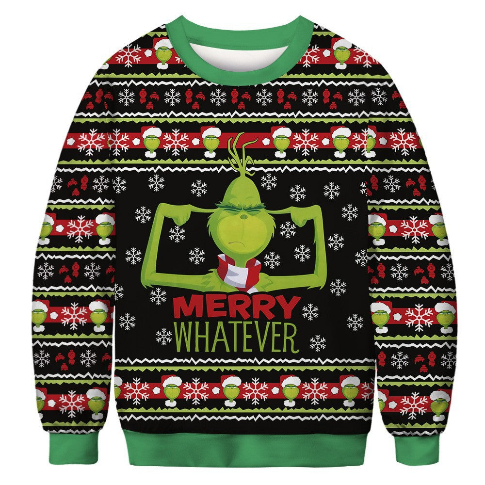 Unisex Christmas Print Casual Hoodie