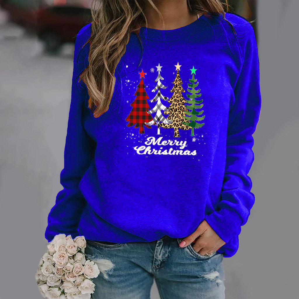 Merry Christmas Tree Round Neck Sweater