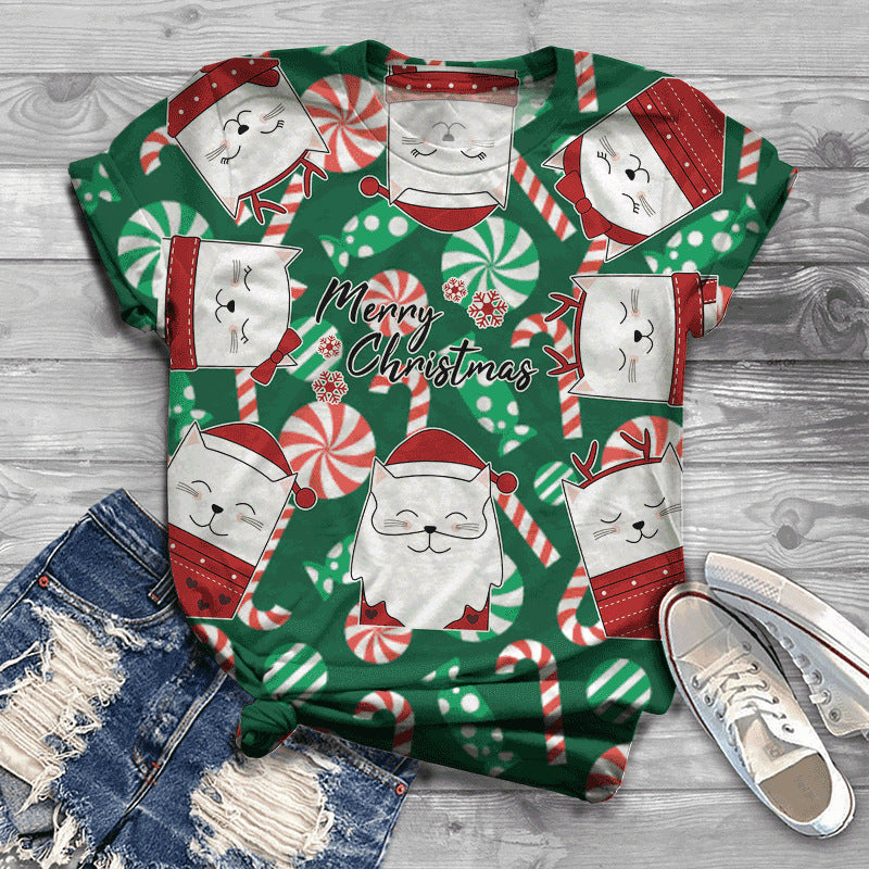 Women's Casual 3D Printed T-Shirt