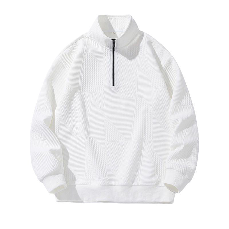 Men's Stand Collar Zip Up Sweatshirt