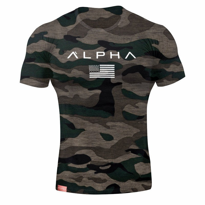 Men's Running Training Stretch Short Sleeve T-shirt