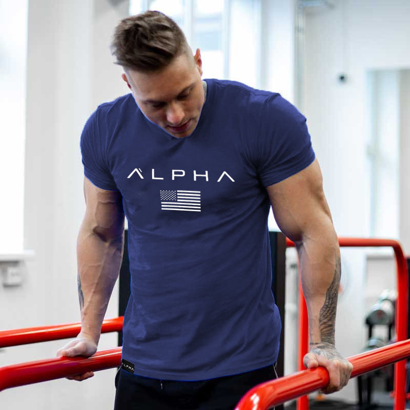 Men's Running Training Stretch Short Sleeve T-shirt