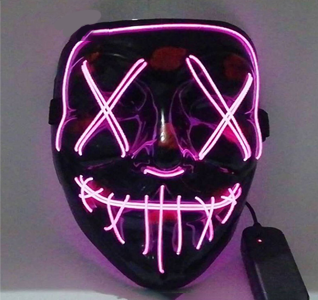 Halloween Clowing Cool Mask Flashing Blood Horror Thriller Flashing LED Mask