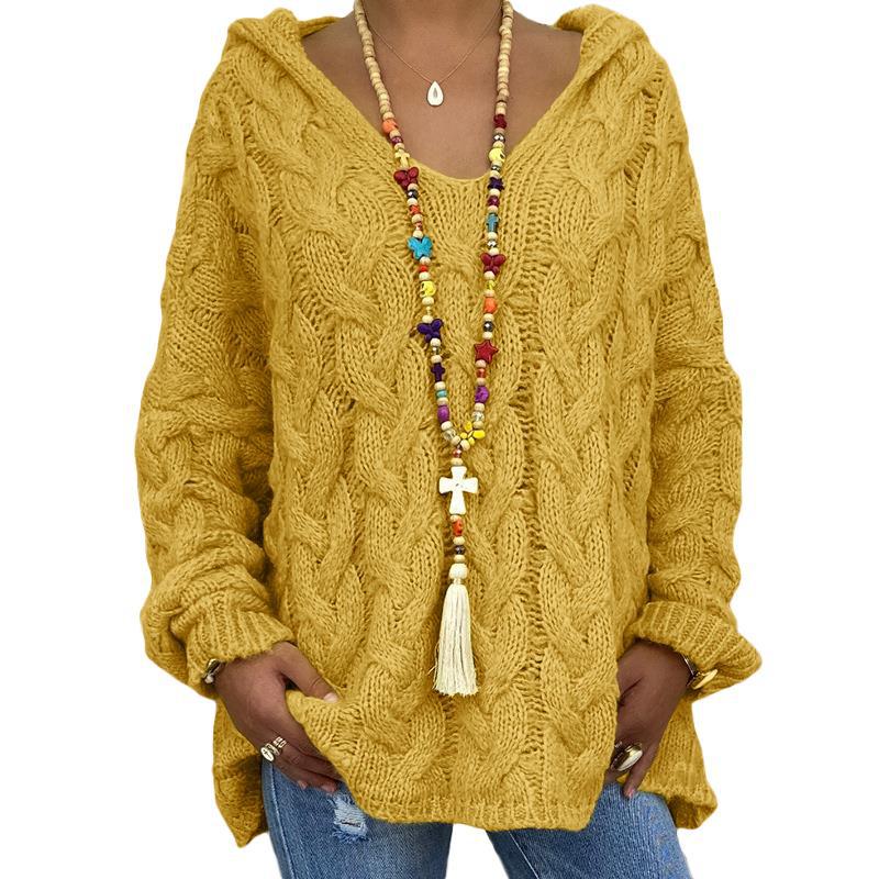 Women's Autumn Hooded Knitted Sweater