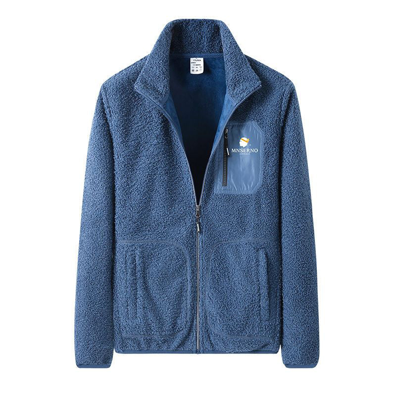 Men's Stand Collar Full-Zip Polar Fleece Jacket