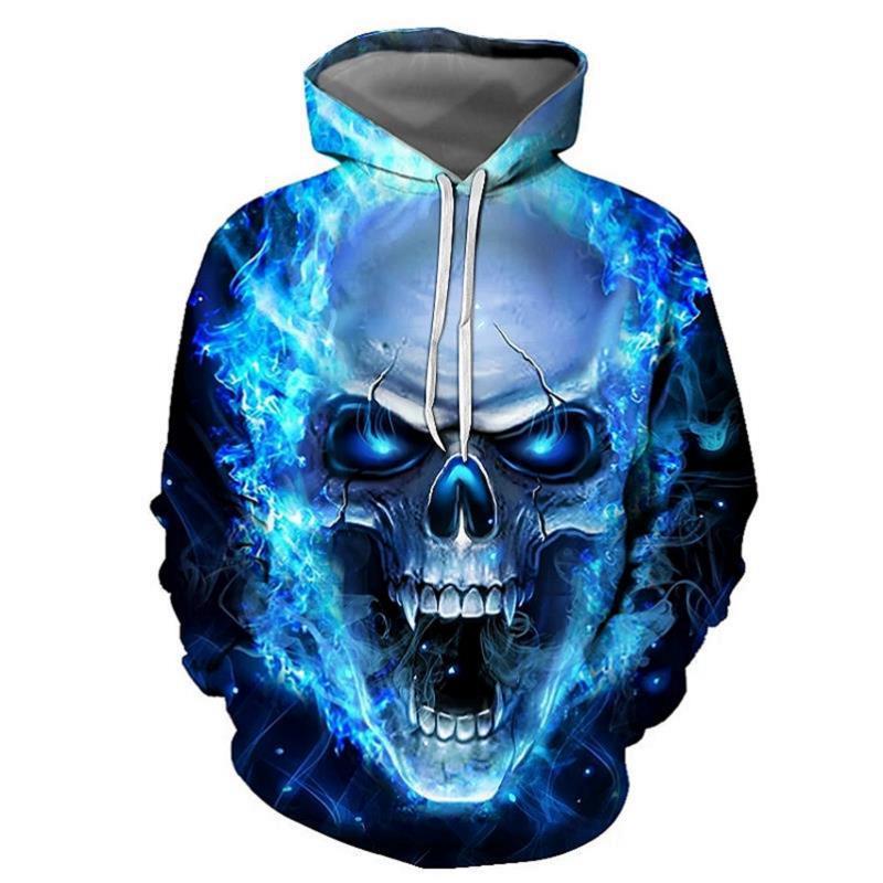 Men's 3D Printed Hoodie Cross Border Long Sleeve Sweatshirt