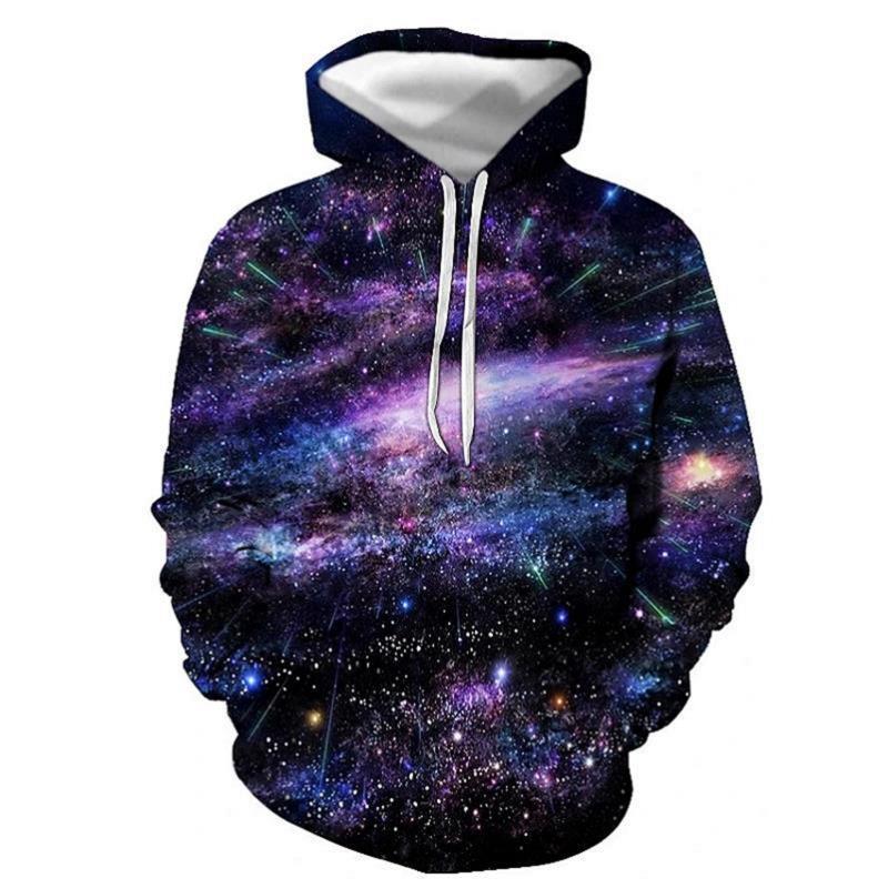 Men's 3D Print Hoodie Swirl Print Long Sleeve